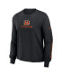 Фото #3 товара Women's Black Cincinnati Bengals Boxy Long Sleeve T-Shirt