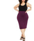 Фото #1 товара Plus Size Neoprene Pencil Skirt - 28, Potent Purple