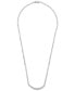 ფოტო #4 პროდუქტის Diamond Graduated 17" Tennis Necklace (1 ct. tw) in 14k White Gold or 14k Yellow Gold, Created for Macy's