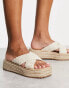 Фото #2 товара ASOS DESIGN Jazlyn flatform crochet mules in natural