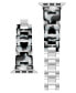 ფოტო #2 პროდუქტის Women's Black and White Marbled Acetate Stretch Bracelet designed for 42/44/45/Ultra/Ultra 2 Apple Watch