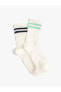 Фото #1 товара 2'li Soket Çorap Seti Şerit Detaylı