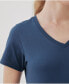 Women's Organic Cotton Softspun V-Neck Tee Синий, 2XL - фото #3