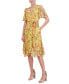ფოტო #3 პროდუქტის Women's Floral Chiffon Split-Sleeve Dress