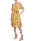 Women's Floral Chiffon Split-Sleeve Dress