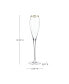 Gold-Rimmed Crystal Champagne Flutes Set of 2, 8 Oz