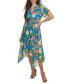 ფოტო #3 პროდუქტის Women's Floral-Print Clip-Dot Midi Dress