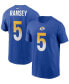 ფოტო #1 პროდუქტის Men's Jalen Ramsey Royal Los Angeles Rams Player Name and Number T-shirt