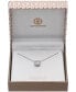 Фото #2 товара Giani Bernini cubic Zirconia Halo Pendant Necklace in Sterling Silver, Created for Macy's