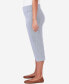 Фото #4 товара Petite All American Striped Clamdigger Capri Pants