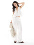 Фото #3 товара IIsla & Bird tie front beach waist coat co-ord in white