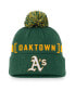 Фото #1 товара Men's Green Oakland Athletics Hometown Peak Cuffed Knit Hat with Pom