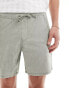 Фото #4 товара Hollister 7inch texture linen shorts in light green