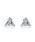 Фото #1 товара Sterling Silver Cubic Zirconia Medium Triangle Earrings