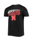 Men's Black Nebraska Huskers Team Wordmark Slash T-shirt