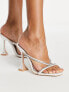 Фото #3 товара Be Mine Bridal Wide Fit Dellyn embellished heel sandals in ivory