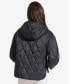 Фото #2 товара Women's Cropped Hooded Diamond Quilted Coat