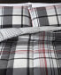 Фото #4 товара Normandy Plaid Micro Suede Reversible 3 Piece Duvet Cover Set, Full/Queen