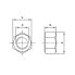 EUROMARINE A4 DIN 934 M3 HU Nut