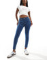 Фото #3 товара DTT Jo mid rise skinny jeans in mid blue wash