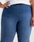 Фото #5 товара Plus Size High-Rise Pull-On Flare-Leg Jeans, Created for Macy's