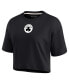 ფოტო #3 პროდუქტის Women's Black Boston Celtics Super Soft Boxy Cropped T-shirt