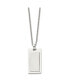Фото #3 товара Chisel brushed Rectangle Dog Tag Cable Chain Necklace