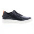 Фото #1 товара French Connection Zeke FC7220L Mens Black Leather Lifestyle Sneakers Shoes 11