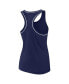 ფოტო #3 პროდუქტის Women's Navy New England Patriots Wordmark Logo Racerback Scoop Neck Tank Top