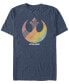 Фото #1 товара Star Wars Men's Classic Rainbow Striped Rebel Logo Short Sleeve T-Shirt