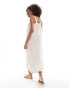 ONLY square neck maxi smock dress in stone