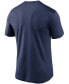 Фото #2 товара Men's Navy Milwaukee Brewers Wordmark Legend T-shirt