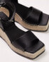 Topshop Jessie platform two part sandal in black