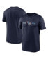 Фото #2 товара Men's Navy Tennessee Titans Horizontal Lockup Legend T-shirt