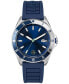 ფოტო #1 პროდუქტის Men's Tiebreaker Blue Silicone Strap Watch 43mm