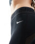 Nike Pro Training Dri-Fit mid rise 7/8s mesh leggings in black Черный, M - фото #2