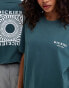 Dickies oatfield back print t-shirt in dark green- exclusive to asos