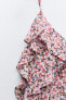 Фото #8 товара Топ в бельевом стиле с цветочным принтом ZARA