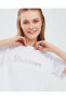 Graphic T-shirt W Short Sleeve Kadın Beyaz Tshirt S241212-100