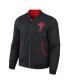 Фото #4 товара Men's Darius Rucker Collection by Black, Red Philadelphia Phillies Reversible Full-Zip Bomber Jacket