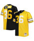 Фото #3 товара Men's Jerome Bettis Black and Gold Pittsburgh Steelers Big and Tall Split Legacy Retired Player Replica Jersey