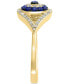 ფოტო #3 პროდუქტის EFFY® Sapphire (1/4 ct. t.w.) and Diamond (1/6 ct. t.w.) Evil Eye Ring in 14k White or Yellow Gold