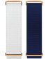 ფოტო #2 პროდუქტის Unisex Swiss Quickster White Stripe Textile Strap Watch 40mm