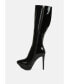 Фото #2 товара CHATTON Womens Patent Stiletto High Heeled Calf Boots