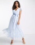 Фото #6 товара Anaya Bridesmaid flutter sleeve midaxi dress in ballard blue