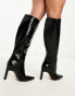 Фото #2 товара ASOS DESIGN Wide Fit Cancun knee high boots in black