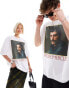 Фото #1 товара ASOS DESIGN unisex oversized license t-shirt in white with Freddie Mercury print