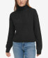 Фото #3 товара Women's Patched Mock Neck Sweater