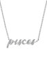Фото #1 товара EFFY Collection eFFY® Diamond Zodiac Pisces 18" Pendant Necklace (1/10 ct. t.w.) in Sterling Silver