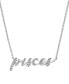 ფოტო #1 პროდუქტის EFFY® Diamond Zodiac Pisces 18" Pendant Necklace (1/10 ct. t.w.) in Sterling Silver